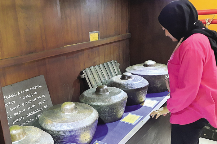 DISIMPAN: Gong Senen yang dipajang di Museum Lokal Grobogan.