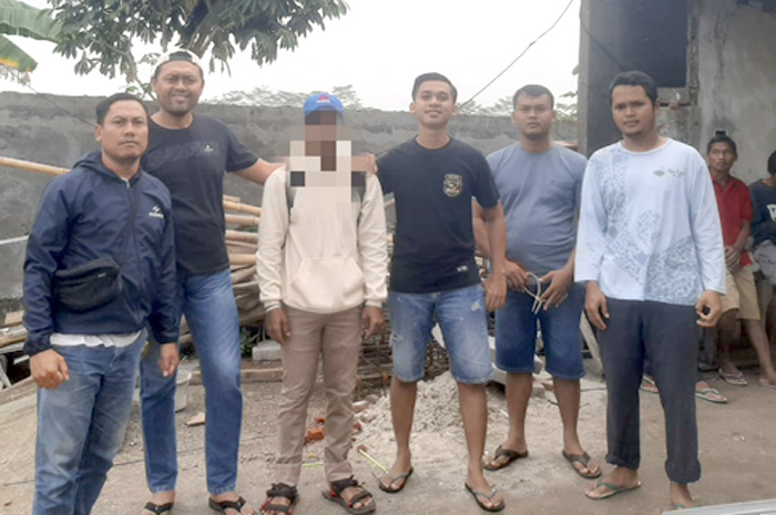 DIAMANKAN: Tersangka pencabulan anak dibawah umur di amankan di Semarang oleh Polres Grobogan.