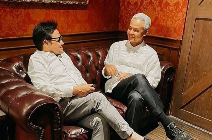 pertemuan antara Ganjar Pranowo bakal Capres dengan Ketua Umum PKB, Muhaimin Iskandar