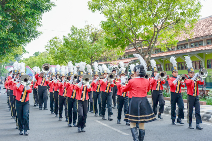 Drumband dari SMP 2 Jepara juga bakal memeriahkan karnaval budaya yang digelar siang ini.