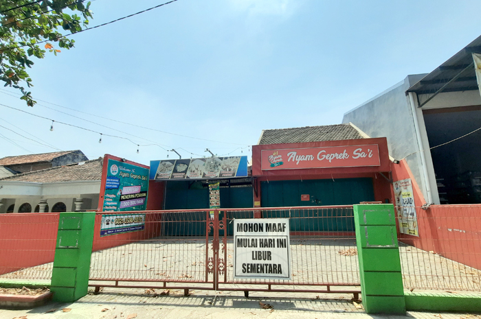 RESTORAN: Kondisi rumah makan siap saji yang mendapat peringatan Pemkab Grobogan.