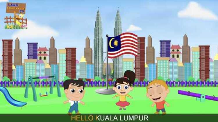 Lagu Hello Kuala Lumpur di kanal YouTube Lagu Kanak TV dengan judul