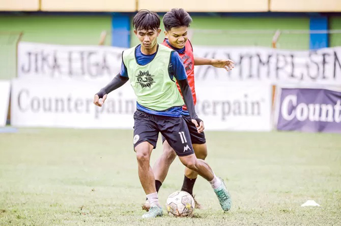 LATIHAN: Persiku saat latihan di Stadion Wergu Kudus.