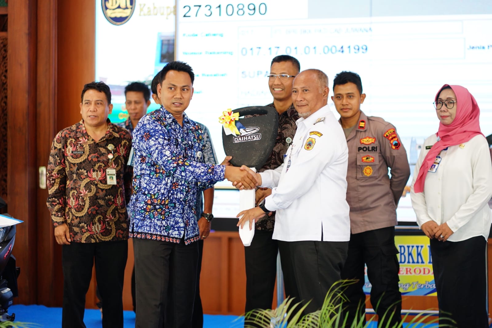 TUMBUH: Kegiatan Gebyar Undian Tabungan Masyarakat Desa (Tamades) Tahun 2023, di Pendopo Kabupaten Pati pada Rabu (11/10).
