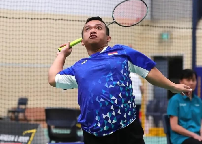 PANUTAN: Subhan, atlet para badminton Indonesia saat berlaga di ajang Asian Para Games 2023 di Tiongkok, Oktober lalu.