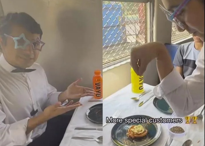 Vlogger India mengubah gerbong kereta jadi restoran bintang 5