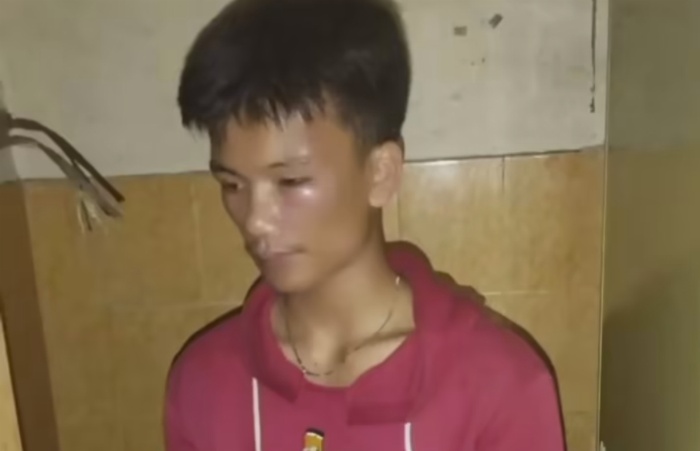 Tampang tersangka kasus dugaan rudapaksa yang menyebabkan seorang siswi SMK di Medan Tewas.