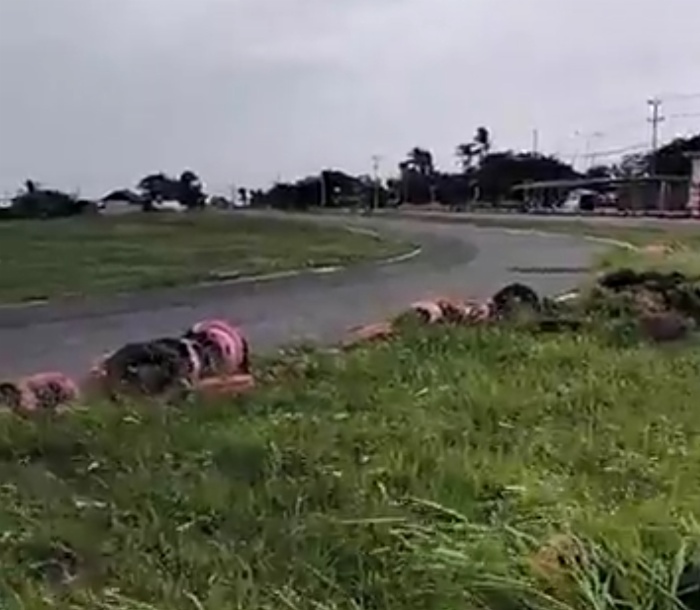 Lokasi kejadian pembalap motor sport tewas saat lakukan latihan  sirkuit gokar Mojosongo, Boyolali, Minggu (10/12).