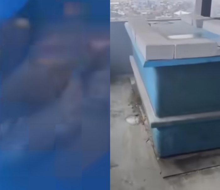 Video penemuan diduga mayat di lantai 9 kampus Universitas Prima Indonesia (Unpri) Medan, Senin (11/12).