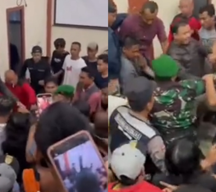 Tangkapan layar: Maling motor di acara ketoprak Ds. Gebang Kec. Gabus, Pati dihajar warga