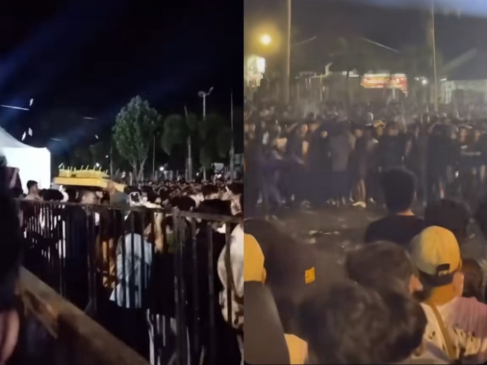 Pesta Rakyat Ganjar-Mahfud di Pati Diwarnai Aksi Lempar Botol