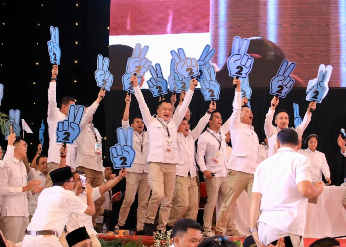 Pendukung Prabowo dan Gibran Rakabuming Raka.