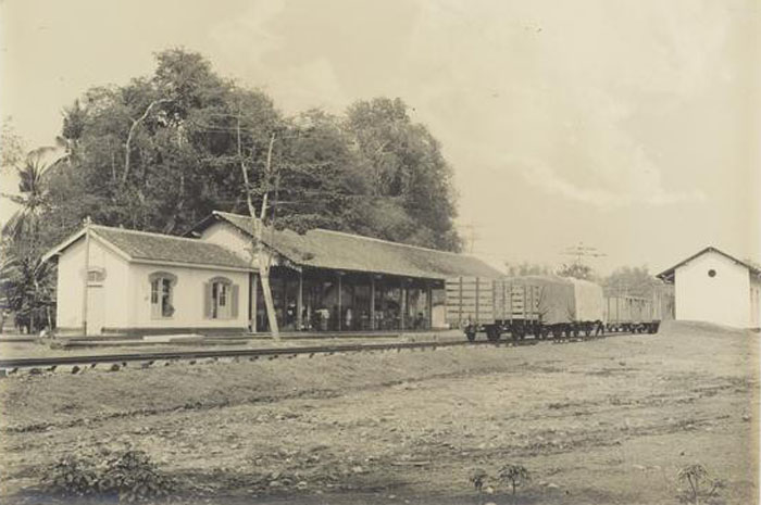 TINGGAL SEJARAH: Stasiun Puri Pati pada masa kolonial Belanda.