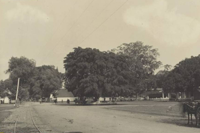 Lintasan Kereta Api Semarang- Juwana melewati Kota Pati 1905. Koleksi Leiden University Libraries