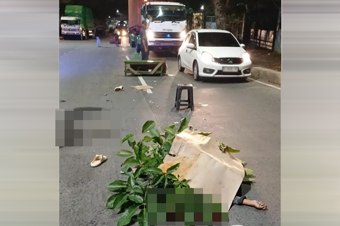 Salah satu korban tewas kecelakaan maut di Jalan Perintis Kemerdekaan Pudakpayung, Banyumanik, Kota Semarang, Selasa (5/3).