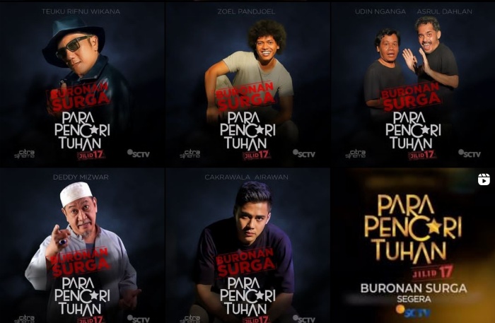 Daftar Pemain Para Pencari Tuhan jilid 17 Buronan Surga.