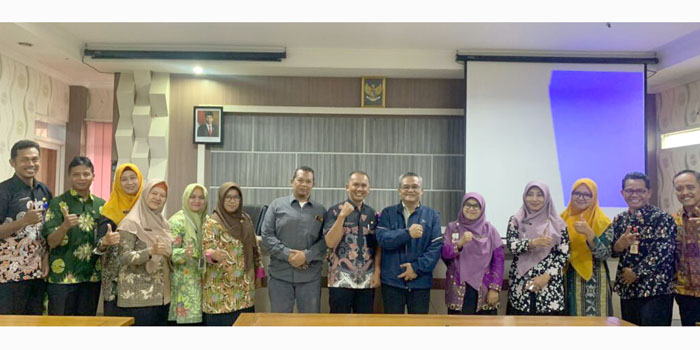 KOMPAK: Jajaran Dinas Pendidikan Kabupaten Blora bersama Balai Besar Guru Penggerak (BBGP) Provinsi Jawa Tengah saat melaksanakan Refleksi Komunitas Belajar Satuan Pendidikan.