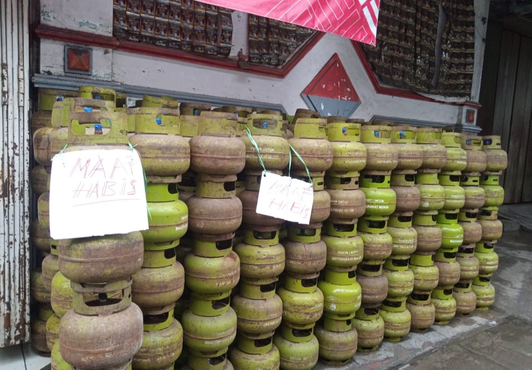 KOSONG: Stok LPG di Blora mulai habis di beberapa pangkalan baru-baru ini.
