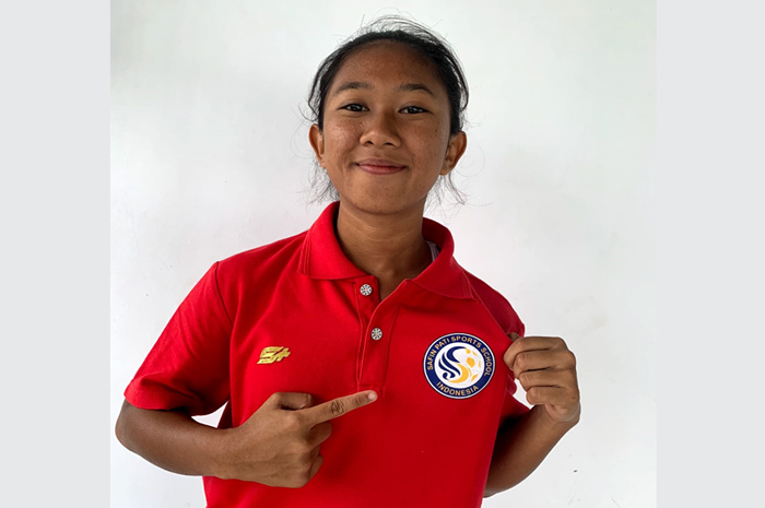 Rizka Dwi Januar siswi Safi n Pati Sports School Indo nesia kembali dipanggil untuk mengikuti seleksi timnas putri.