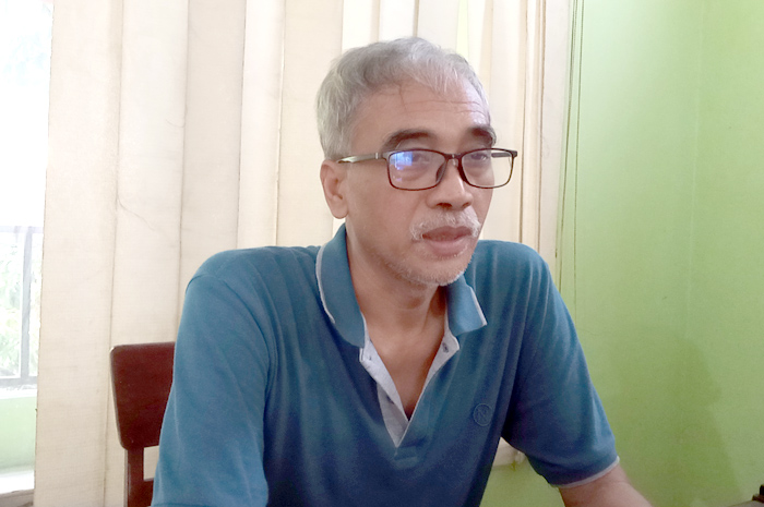 SEBUT: Ketua DPC PKB Blora Abdul Hakim saat menyampaikan keterangan ke media.