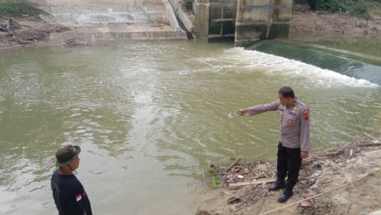 TEMPAT KEJADIAN: Lokasi tenggelamnya anak berusia 10 tahun di Sungai Talok, Ngawen.