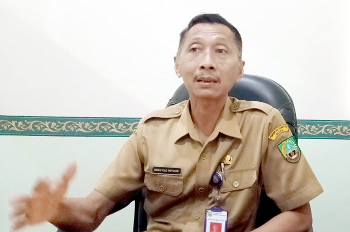 TEGAS: Kepala Badan Kepegawaian Daerah (BKD) Kabupaten Blora Heru Eko Wiyono saat memberikan keterangan ke media.