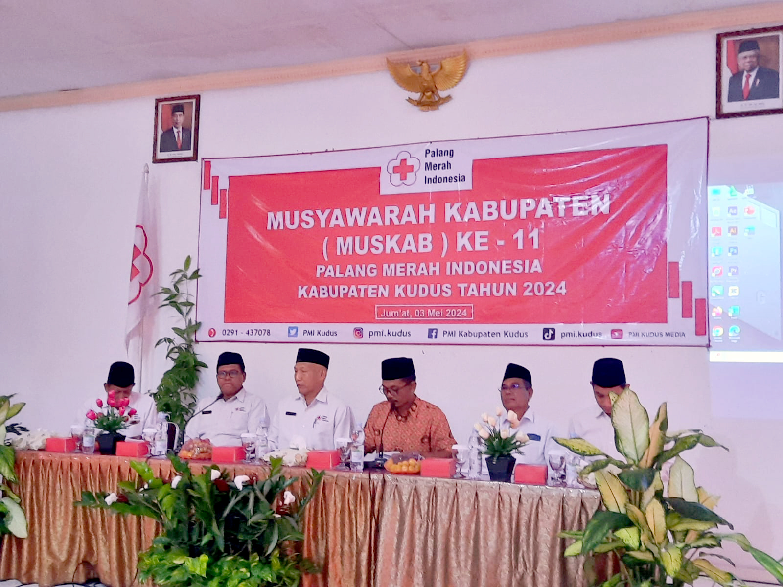 MUSYAWARAH: PMI Kudus menggelar musyawarah kabupaten pemilihan ketua PMI Kudus periode 2024-2029 kemarin.