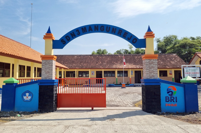 ASRI: SD N 3 Mangunrejo, Kecamatan Pulokulon setelah direnovasi pembangunanya oleh BRI Cabang Purwodadi melalui program BRI Peduli Pendidikan.