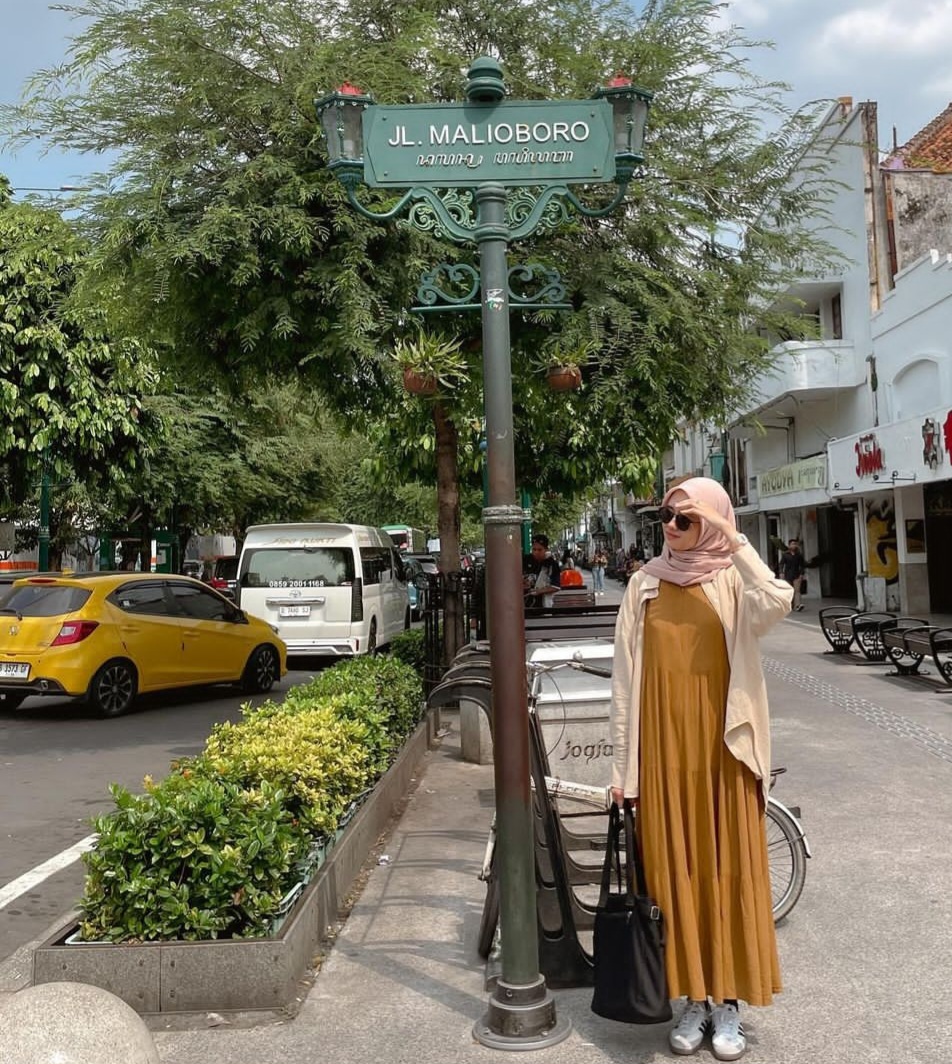 CEKREK: Salah satu spot foto di Jalan Malioboro, Jogja