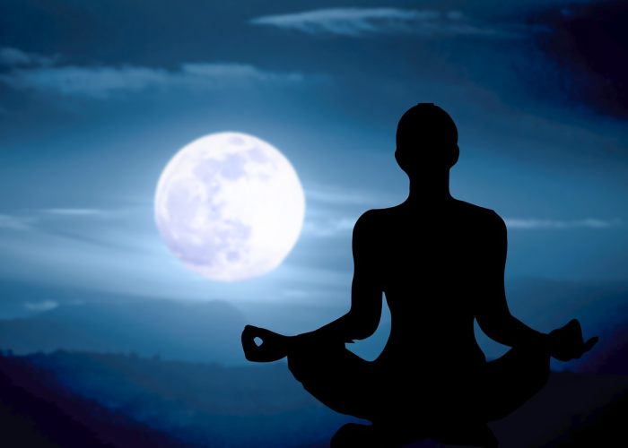 Illustrasi meditasi untuk atasi kesehatan mental.