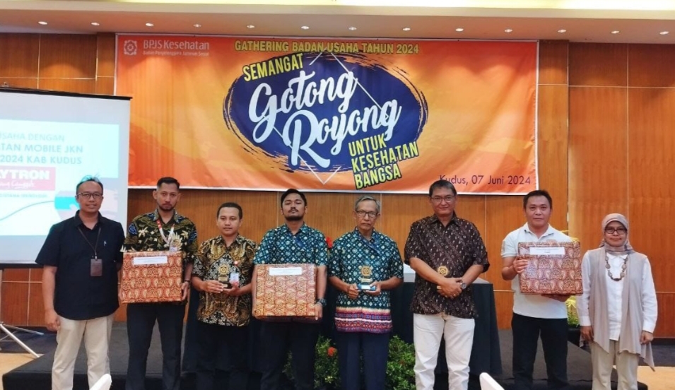 GATHERING: BPJS Kesehatan Cabang Kudus melaksanakan kegiatan Gathering Badan Usaha di Hotel Griptha pada Jumat (7/6).