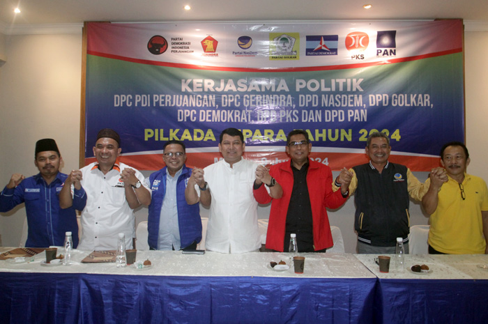 MESRA: Tujuh pimpinan partai politik di Jepara sepakat untuk menjalin kerja sama politik dalam menyongsong Pilkada Jepara.