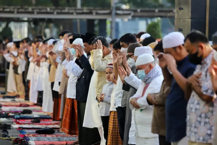 ILUSTRASI pelaksanaan sholat Idul Adha.