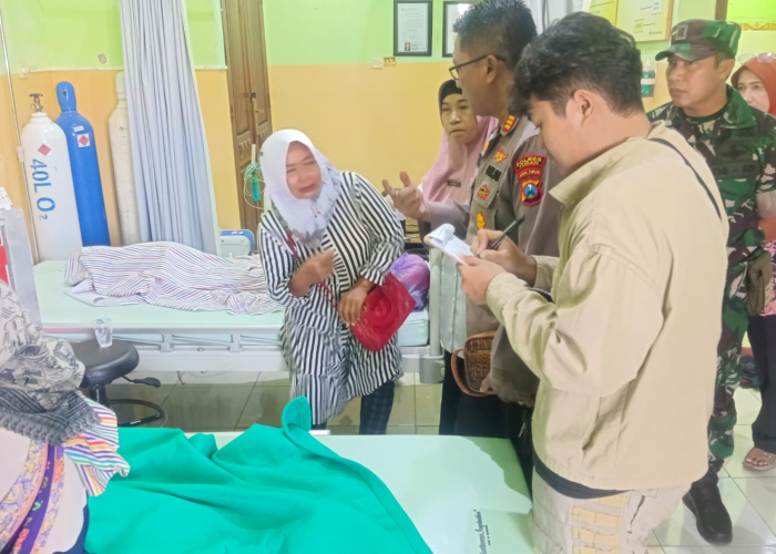 MINTA KETERANGAN: Pihak kepolisian meminta keterangan terkait tewasnya dua siswa TK asal Desa Kendalagung, Kragan pada Rabu (26/6).