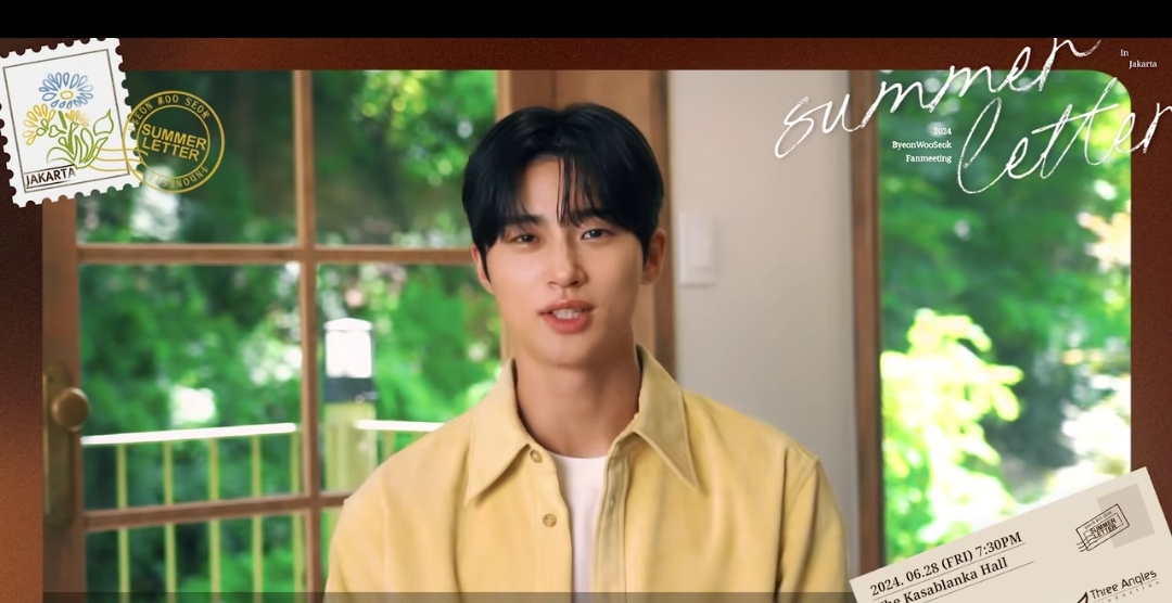 Byeon Woo-seok, pemeran tokoh Sunjae dalam serial Lovely Runner mempromosikan fanmeetingnya di Jakarta