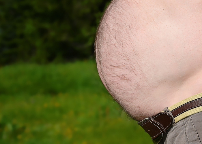 Illustrasi perut buncit.