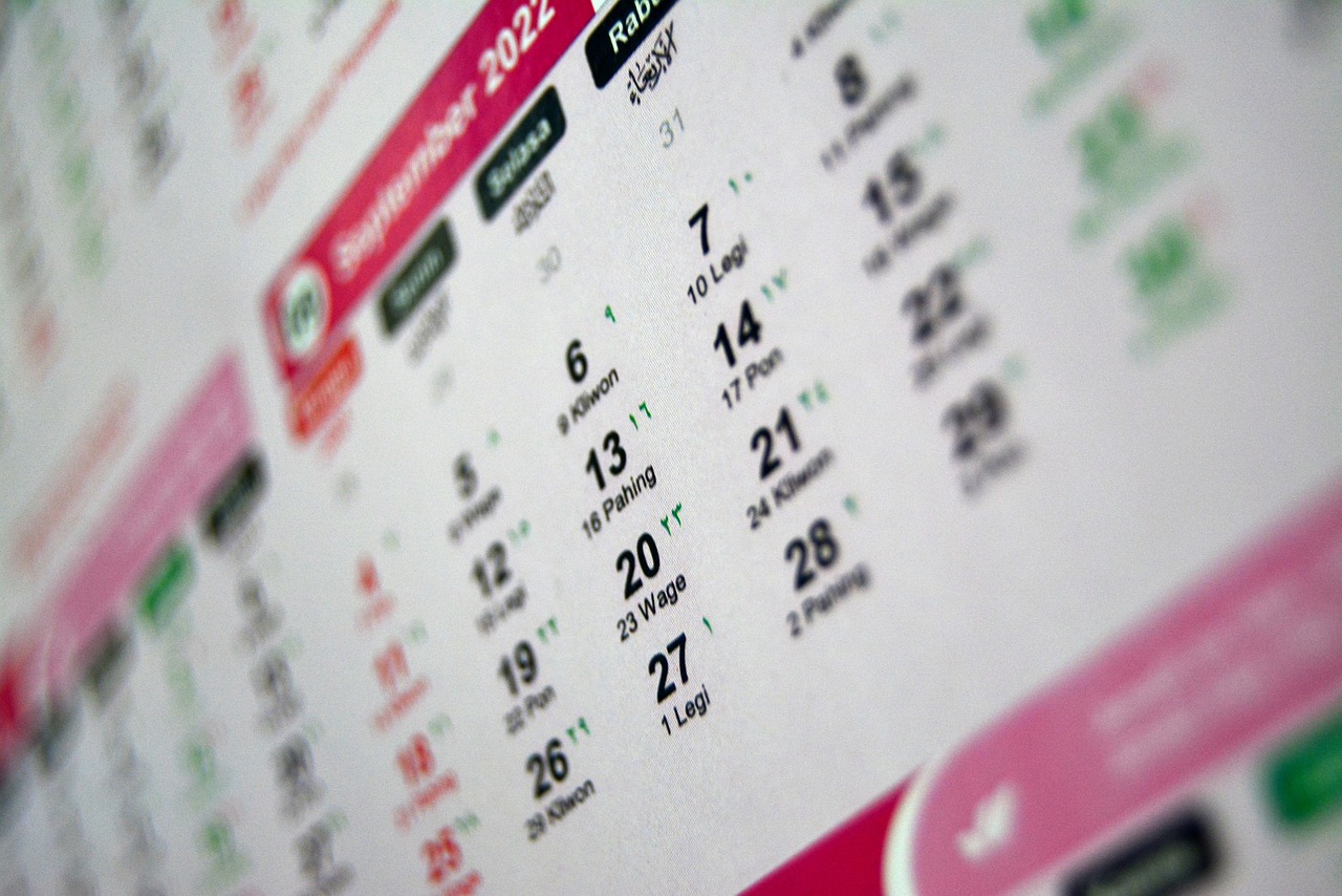 Illsutrasi kalender weton tulang wangi.