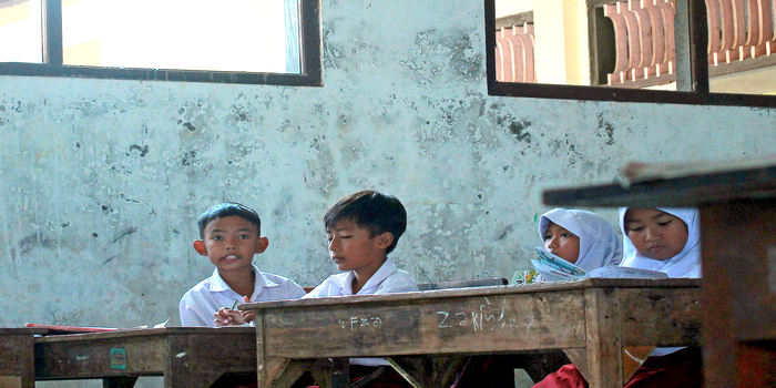 KHUSYUK: Suasana pembelajaran di salah satu sekolah dasar (SD) di Kabupaten Jepara.