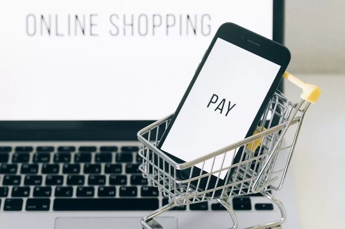 Ilustrasi pembayaran belanja online.