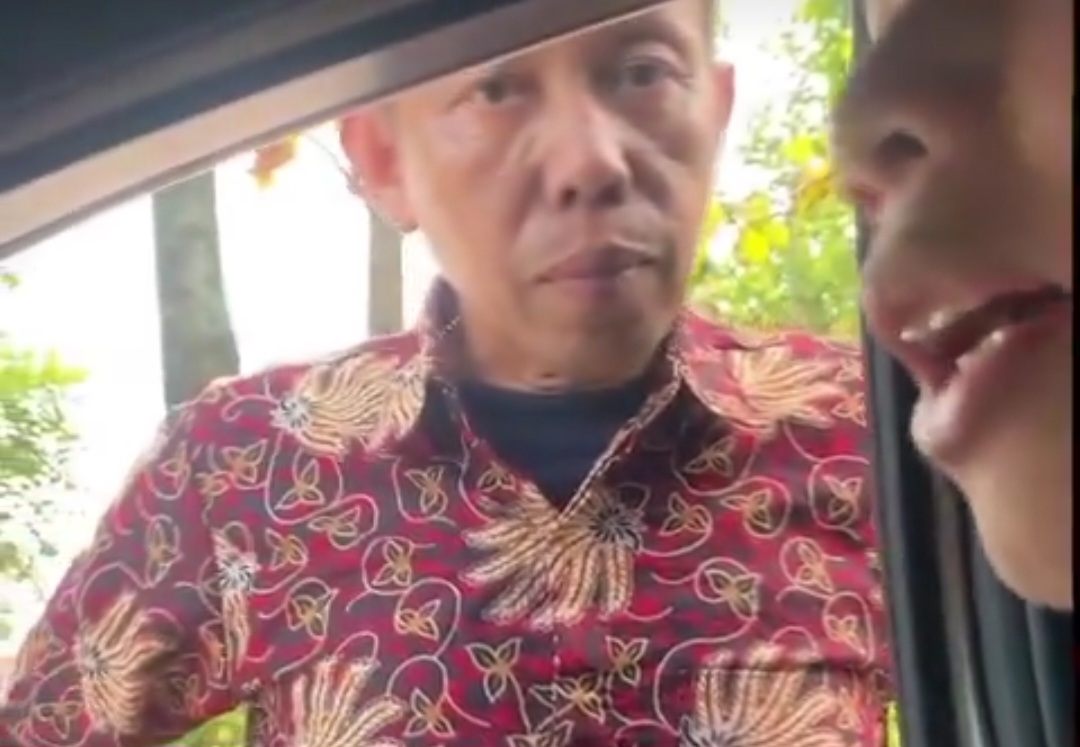 Tangkapan layar video rekaman milik pengendara