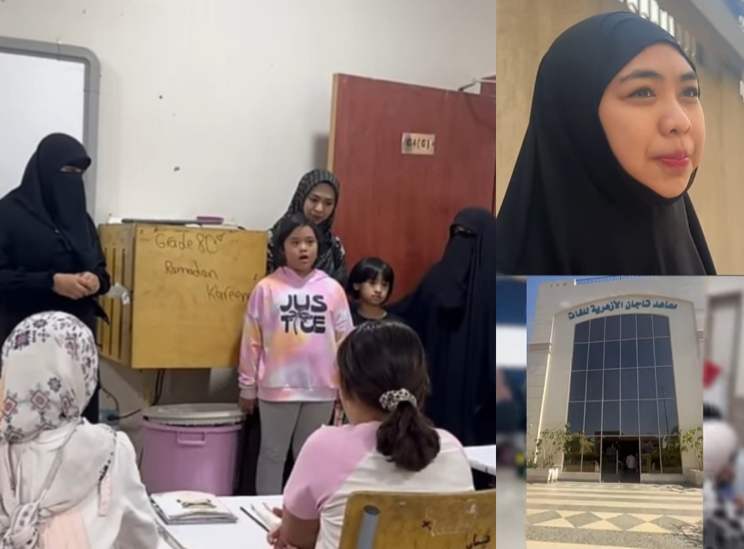 Oki Setiana Dewi melihat kondisi sekolah anaknya. Foto: Youtube Oki Setiana Dewi