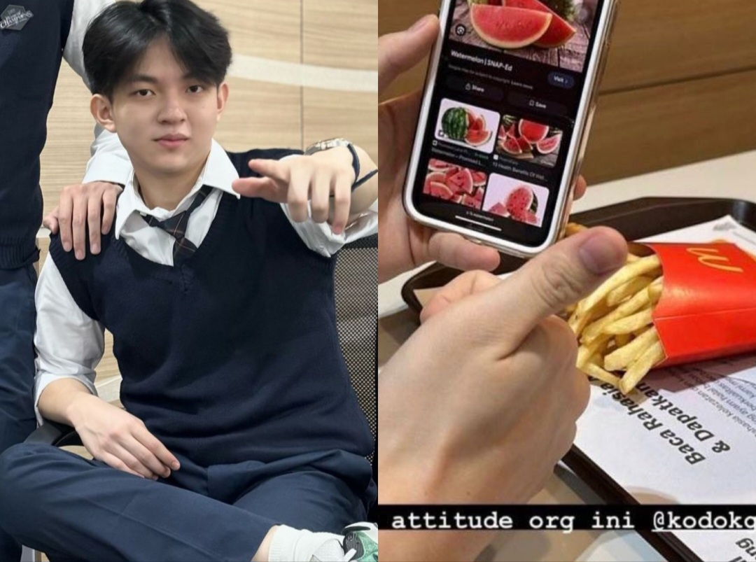 Maxwell Salvador (kiri). Tangkapan layar stori second accound Maxwell (kanan).