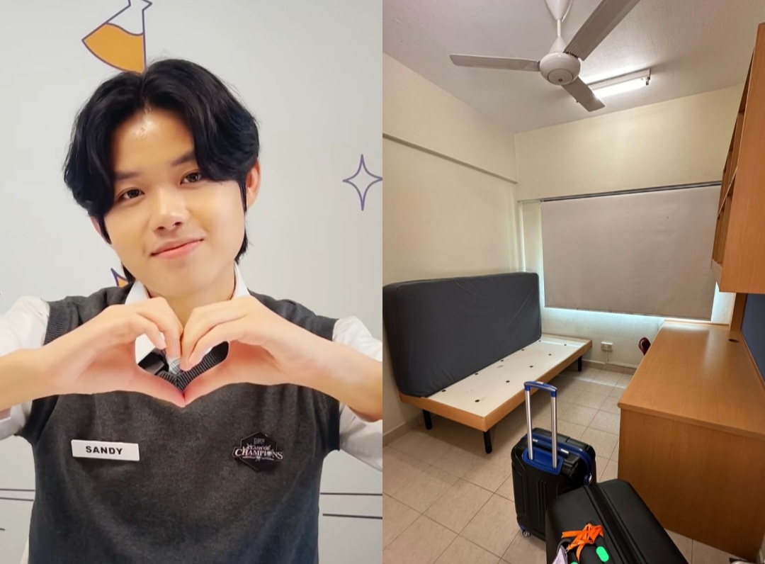 Sandy Kristian Waluyo (Instagram @sandy_sk) dan foto kamar yang ia unggah di saluran WAnya (kanan).