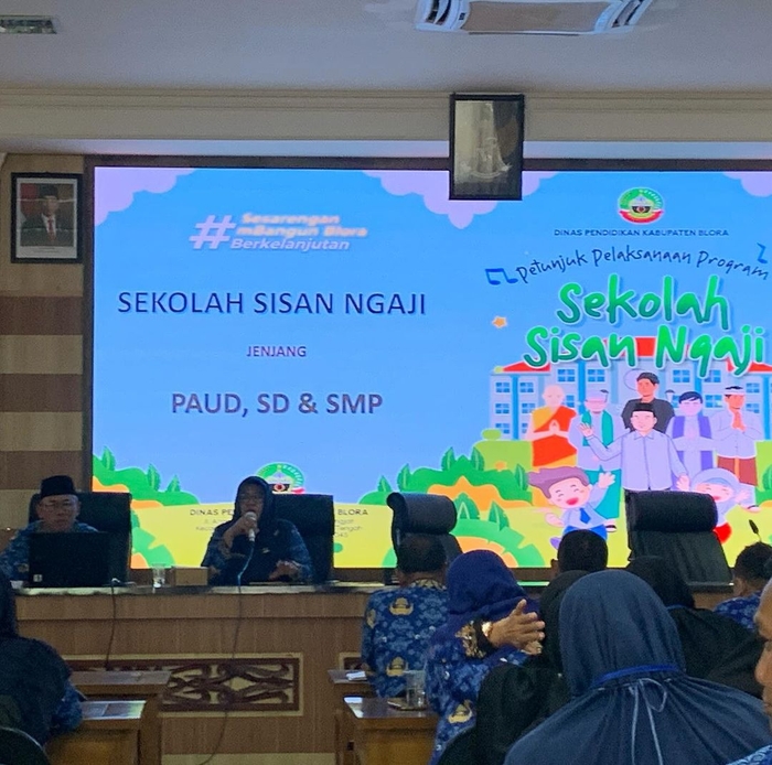 GIATKAN: Dinas Pendidikan Blora saat melakukan sosialisasi program Sekolah Sisan Ngaji (SSN) belum lama ini.