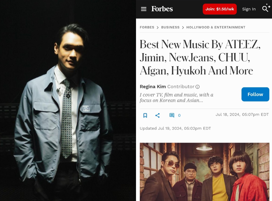 Foto kiri: Afgan (Instagram @afgan__), foto kanan: tangkapan layar dari Forbes.com