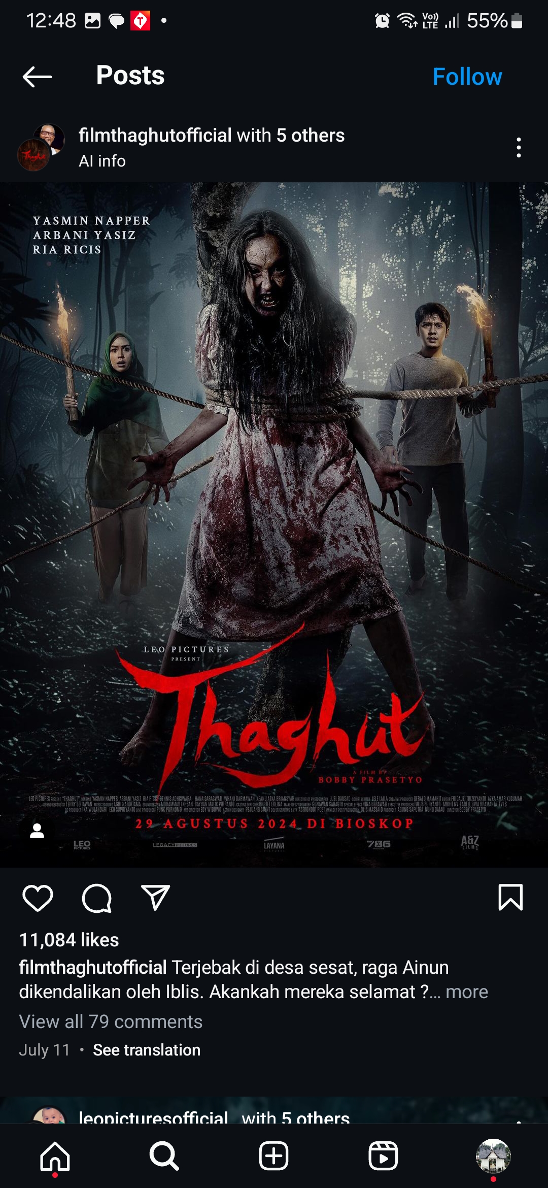 Poster film Thaghut. (Instagram film Thaghut official)