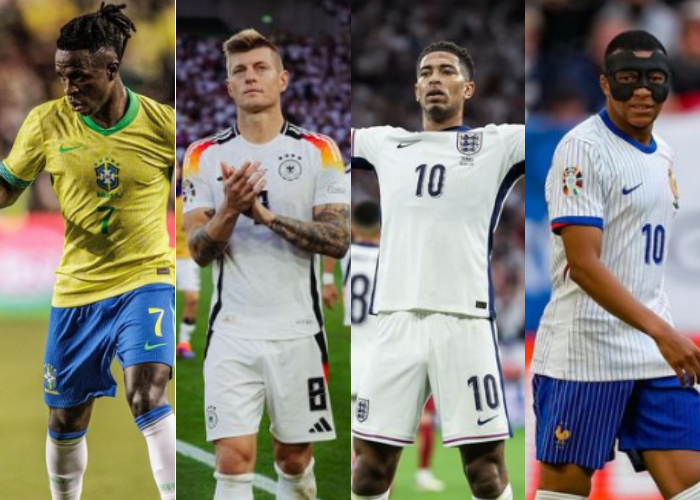 Vinicius Junior, Toni Kroos, Jude Bellingham, dan Kylian Mbappe.