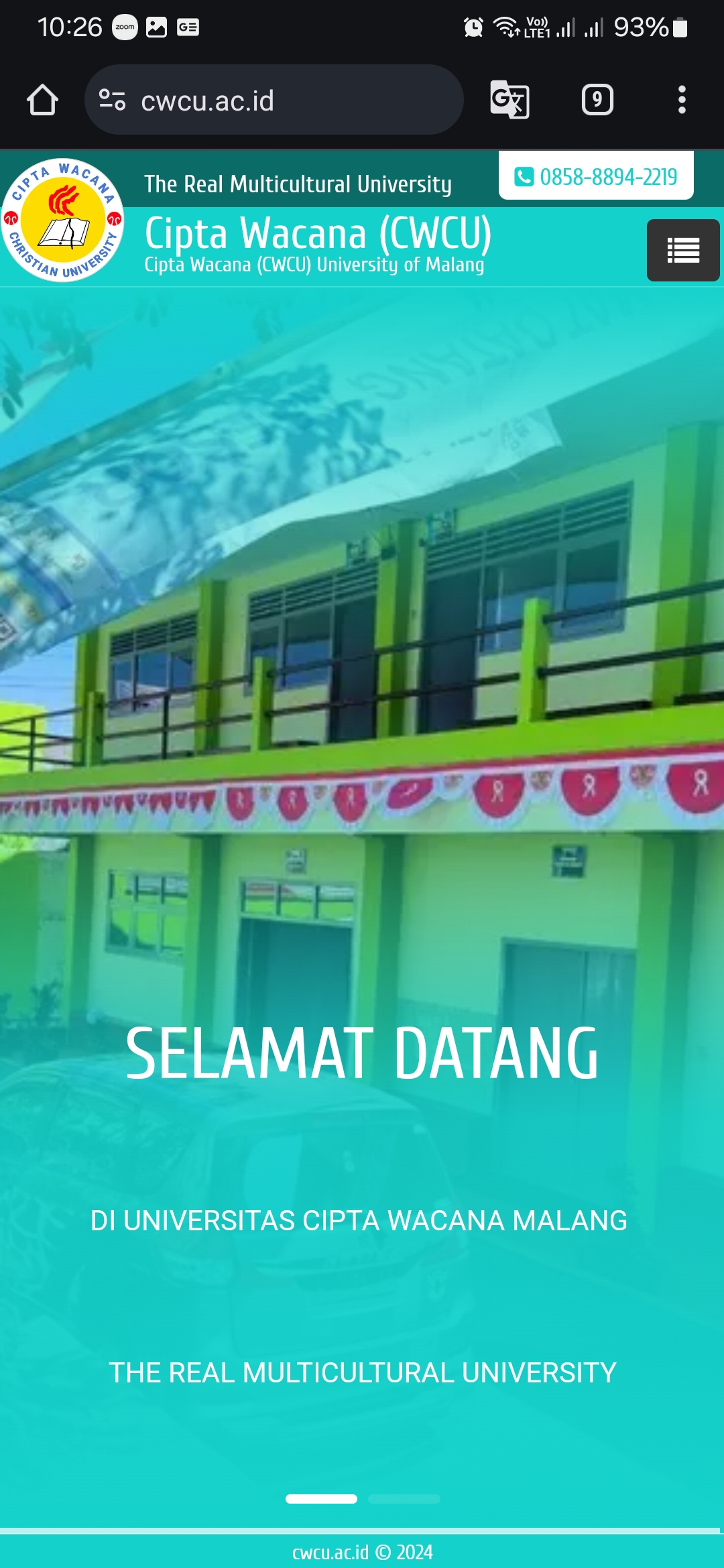 Laman resmi UKCW, cwcu.ac.id