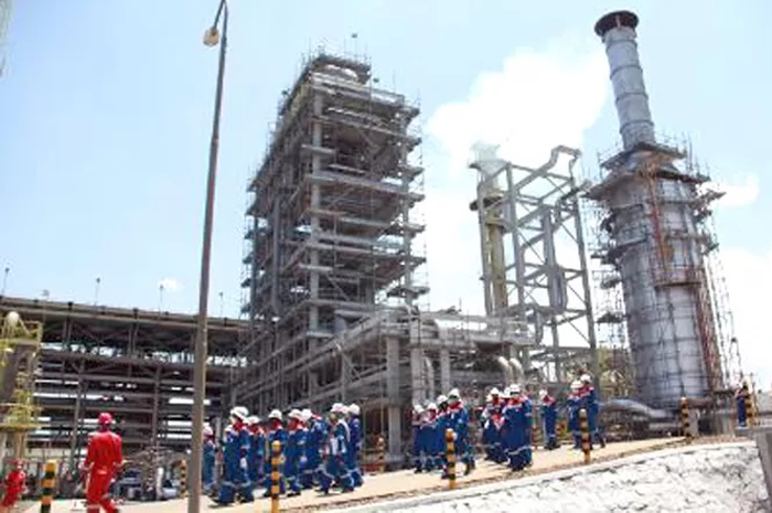 SUMBER GAS: Wilayah operasinal CPP Gas Blok Gundih di Desa Sumber, Kecamatan Kradenan, Blora, beroperasi belum lama ini.&nbsp;