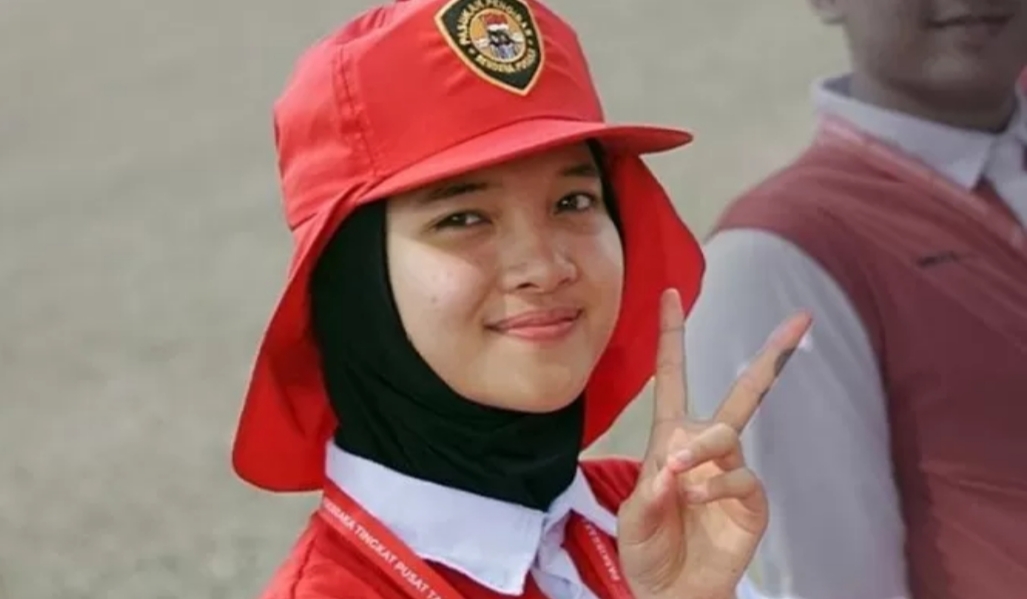 PEMBAWA BAKI: Maulia Permata Putri yang tak lain adalah siswi SMA Negeri 1 Solok menjadi pembawa baki bendera pada upacara HUT RI ke-79 di Ibu Kota Nusantara (IKN) pada 17 Agustus 2024 mendatang.